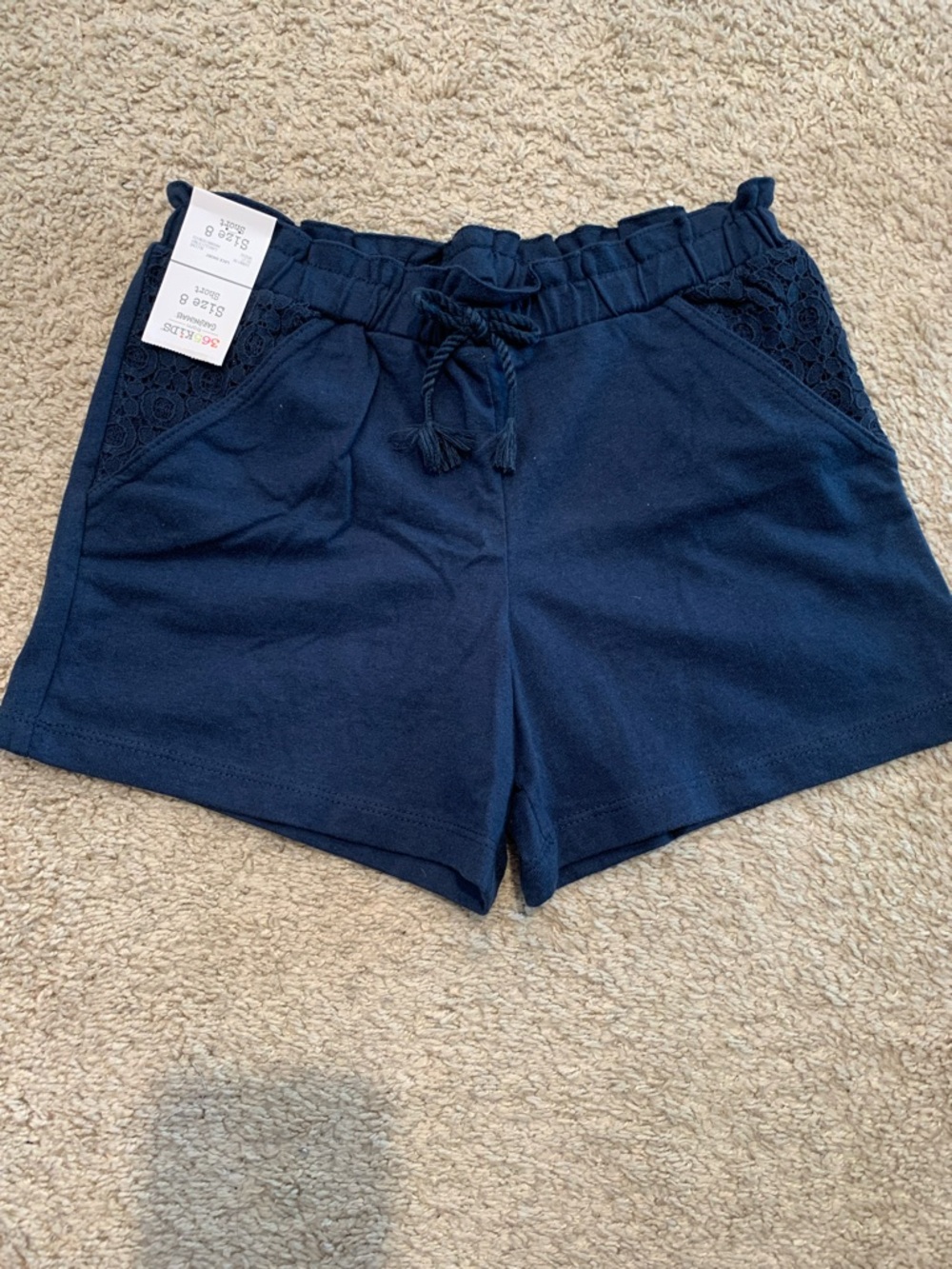 365Kids Girls Size 8 Navy Blue Shorts